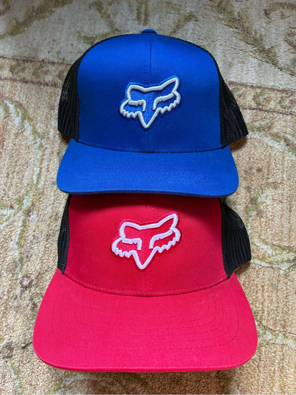 Fox Mesh Trucker Hat Duo - Blue & Red